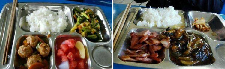 工廠食堂10元工作餐兩葷一素的飯菜是怎么樣的？
